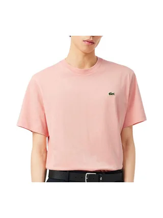 T-Shirt Rose Homme Lacoste Essentiel 1