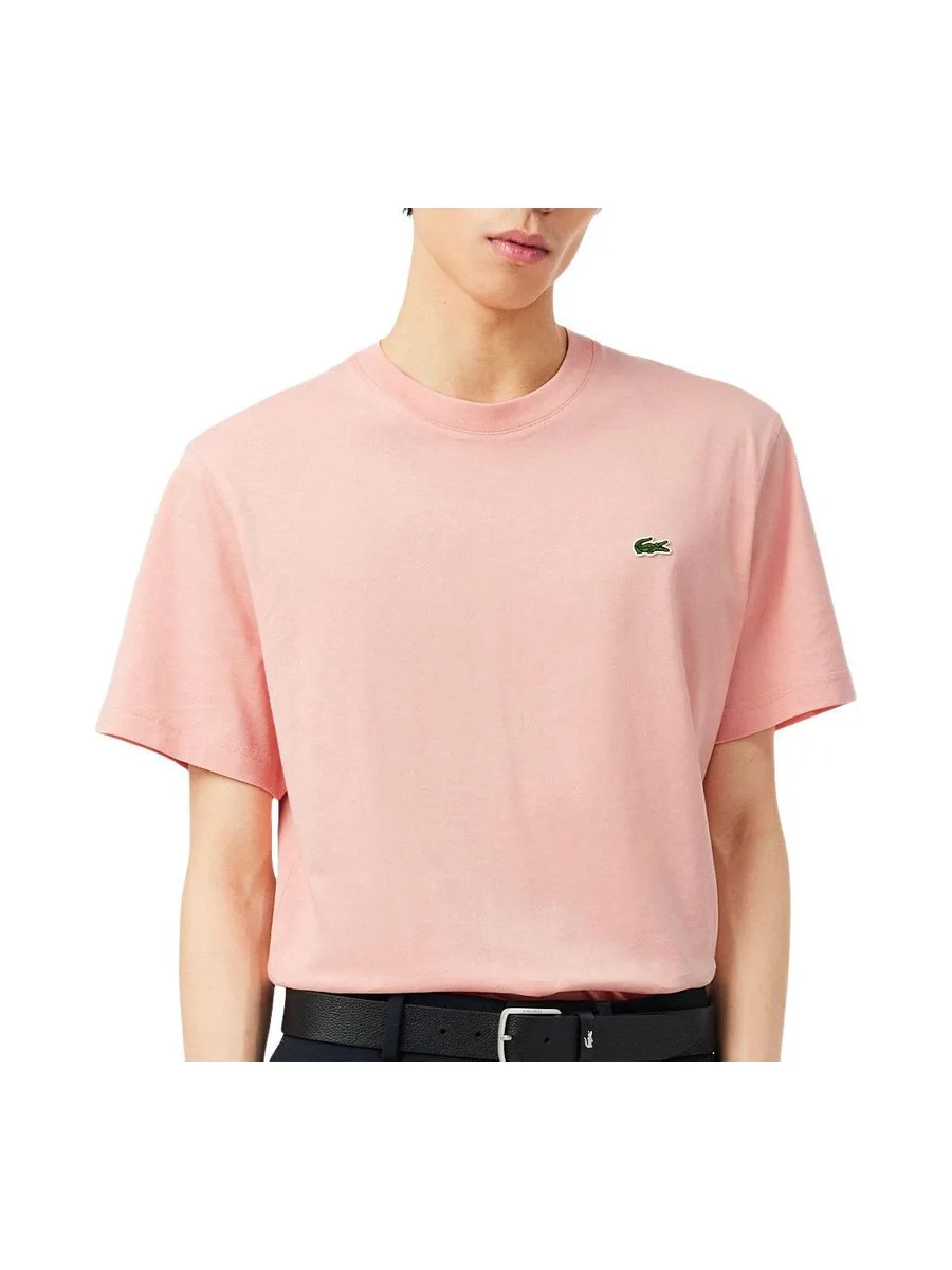 T-Shirt Rose Homme Lacoste Essentiel 1