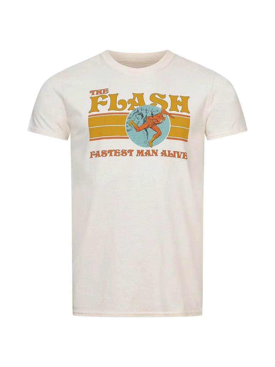 T-Shirt Blanc Homme Comics 70's Flash 2