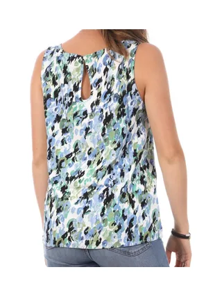 Débardeur Imprimé Bleu/Blanc Femme Vero Moda Easy 2