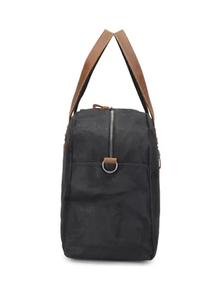BOB - Sac de voyage en cuir véritable et toile enduite - Bleu 27