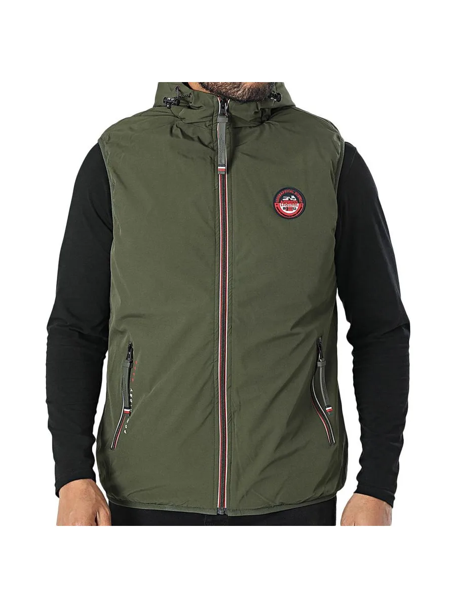 Doudoune Sans Manches Kaki Homme Geographical Norway Veritable 2