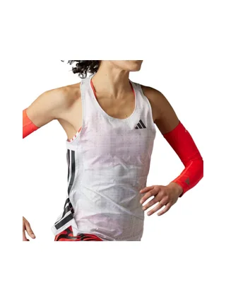 Débardeur Blanc/Noir Femme Adidas Adizero 2