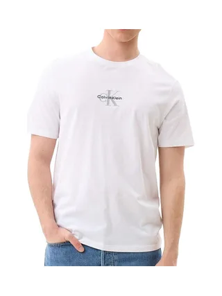 T-Shirt Blanc Homme Calvin Klein Jeans Microsss 1