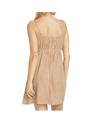 Robe Marron à Carreaux Femme Billabong So Dainty 2