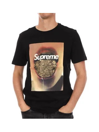 T-shirt Noir Homme Supreme Grip Gold 1