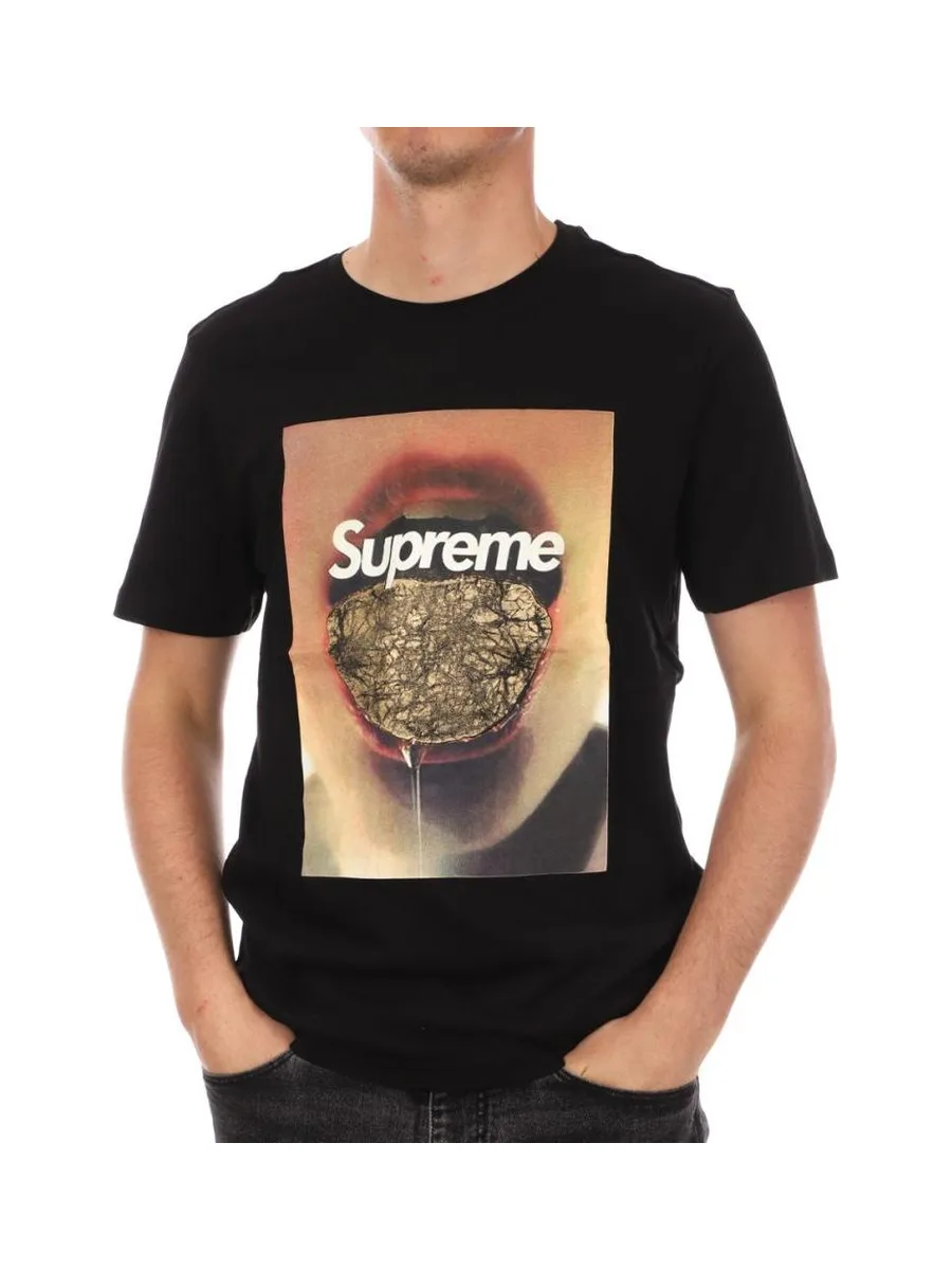 T-shirt Noir Homme Supreme Grip Gold 2