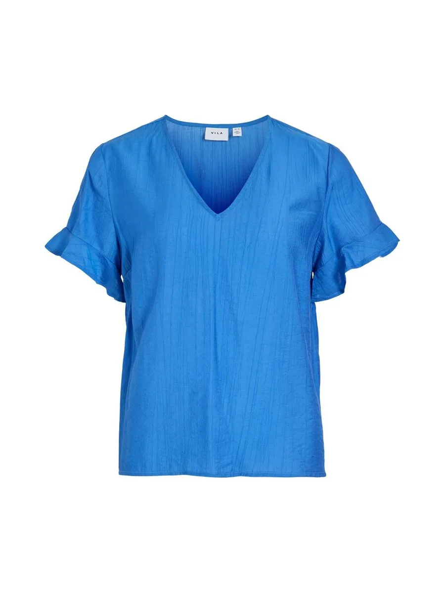 T-Shirt Bleu Femme Vila Bavina Nipi 2