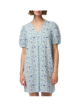Robe Fleuris Bleu Femme Pieces Talia 1