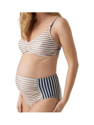 Maillot de bain de Grossesse Bleu/Marron Femme Mamalicious Vega 1