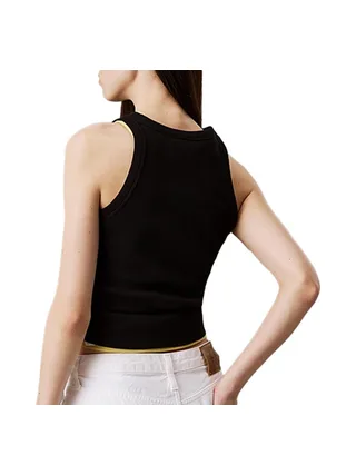 Débardeur Noir Femme Calvin Klein Jeans Monologo 2