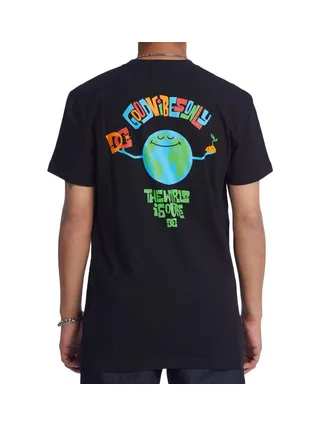 T-Shirt Noir Homme Dc shoes Our World 2