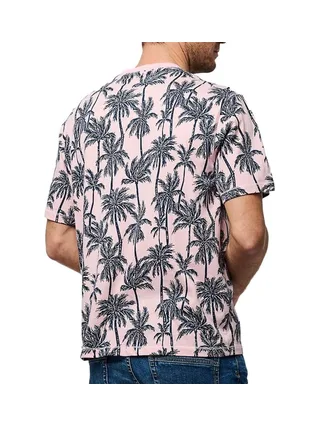 T-shirt Rose/Marine Homme Kaporal TOGO25EM11 2