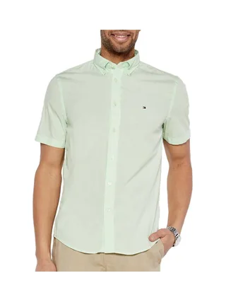 Chemise Verte Homme Tommy Hilfiger Flex Poplins 1