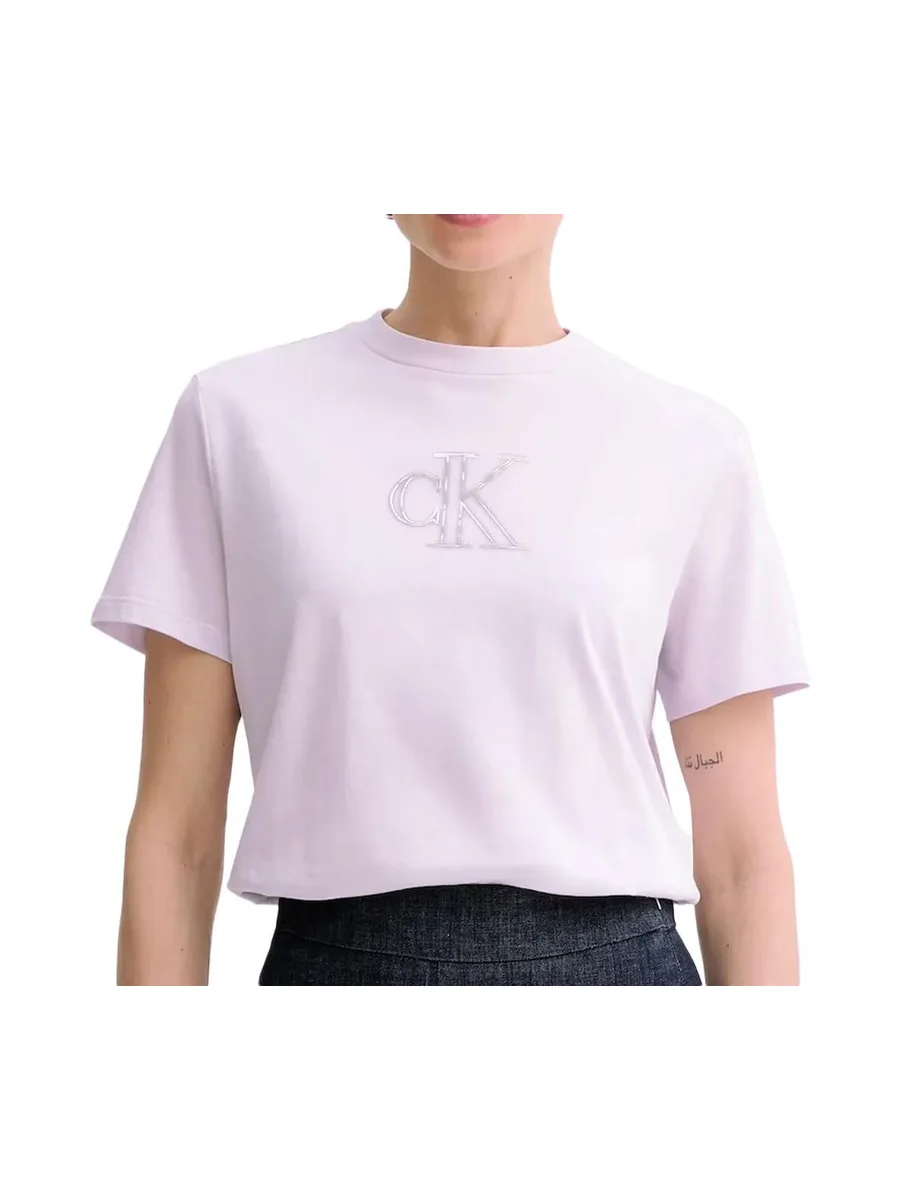 T-Shirt Violet Femme Calvin Klein Jeans Classic 2