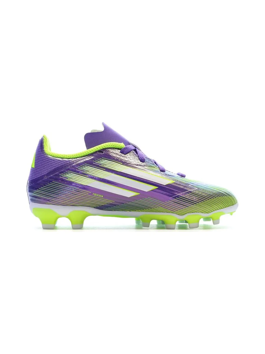 Baskets Violet/Verte Garçon Adidas F50 League 3