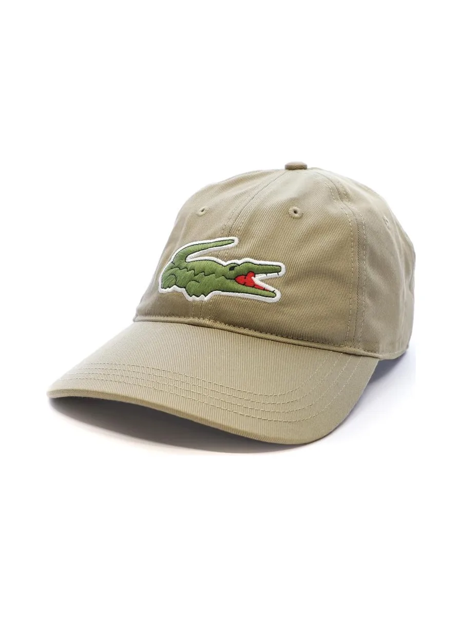 Casquette Beige Mixte Lacoste Twill Big Croch 2