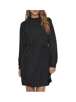 Robe Noir Femme Vila Graffy High 1