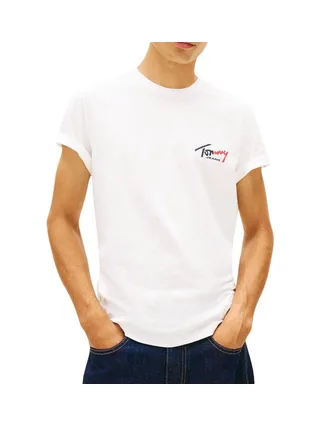 T-Shirt Blanc Homme Tommy Hilfiger Slim 1