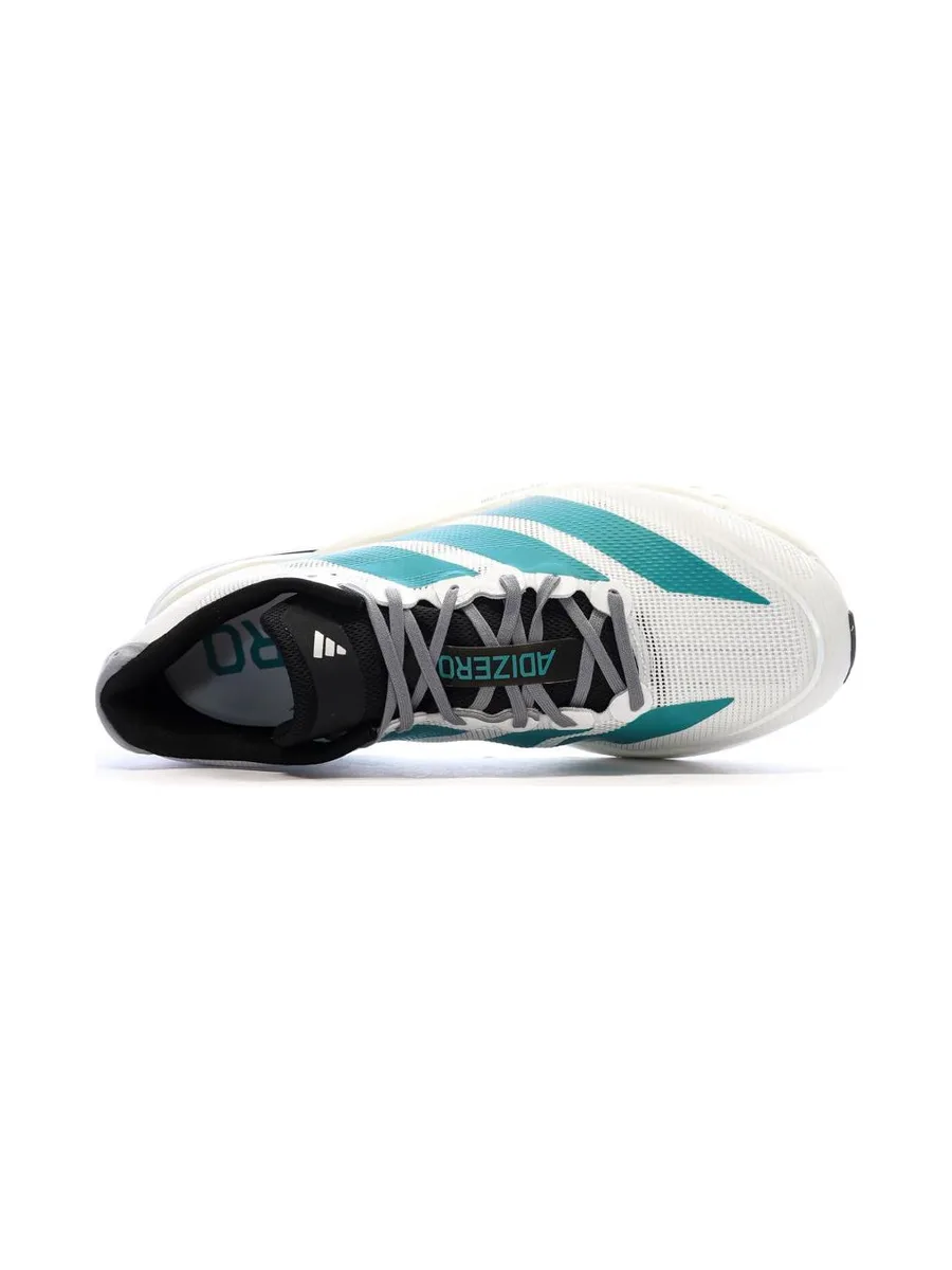 Baskets Blanches/Turquoises Adidas Adizero Boston 13 5