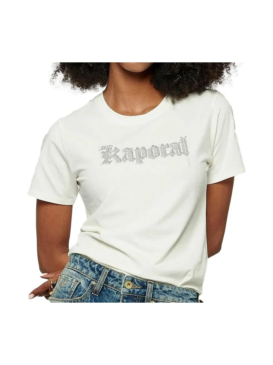 T-shirt Blanc/Argent Femme Kaporal Off White 2