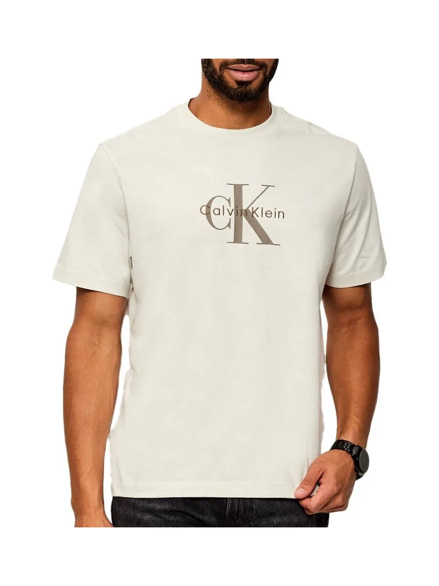 T-Shirt Beige Homme Calvin Klein Jeans Hero 2