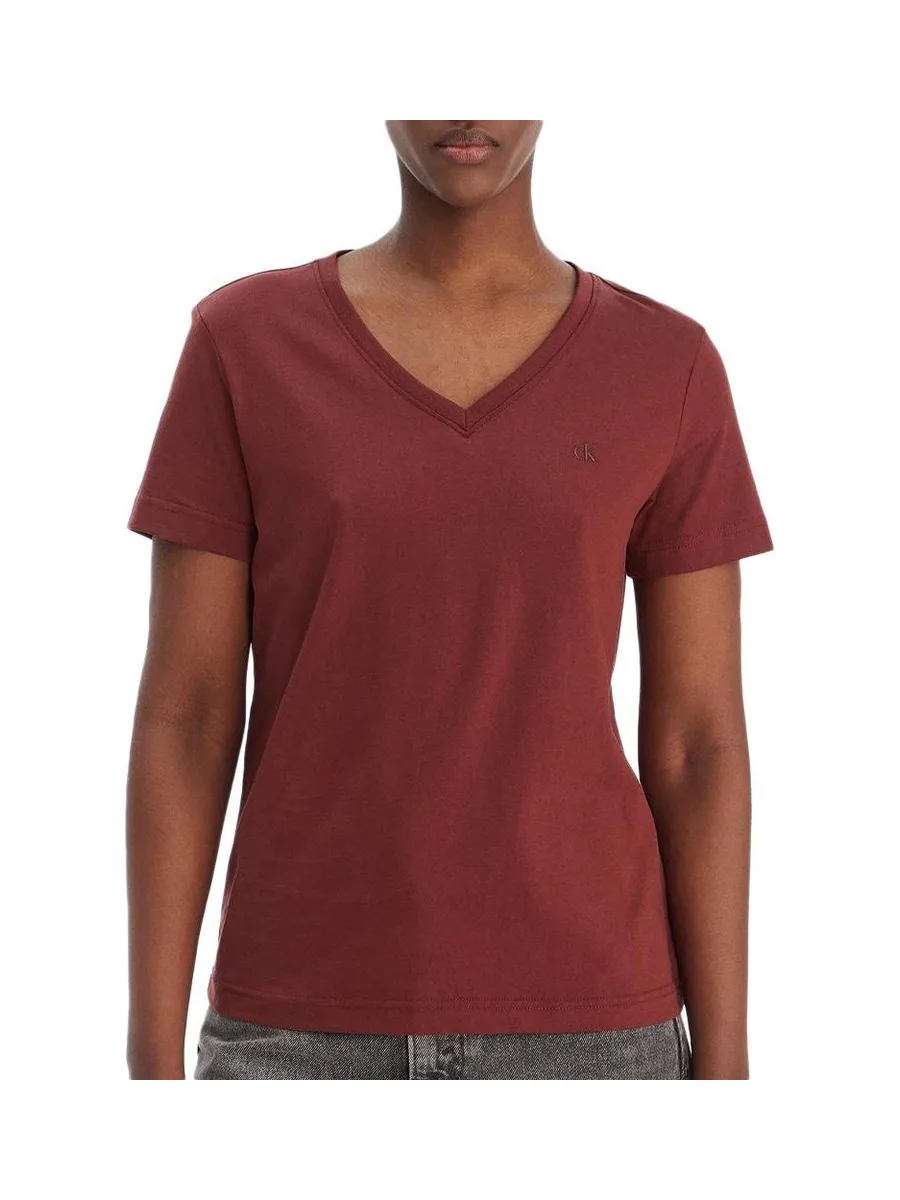 T-Shirt Marron Femme Calvin Klein Jeans Archive LV047B205G 2