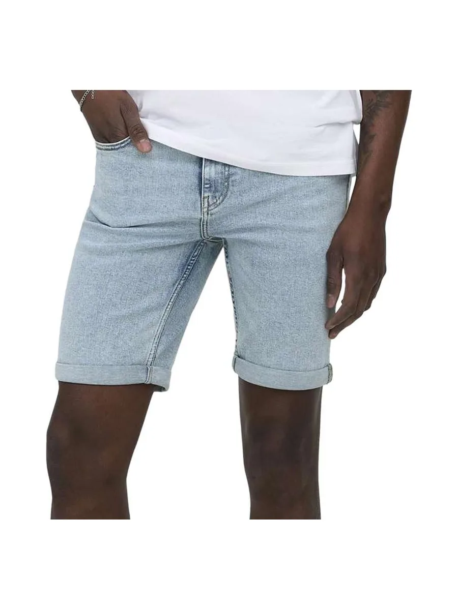 Short Bleu Homme Only & Sons Ply Lbd 1