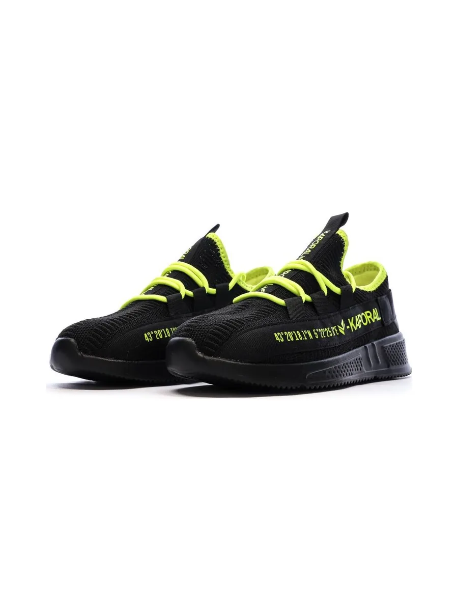 Baskets Noir/Jaune Homme Kaporal Dofino 7