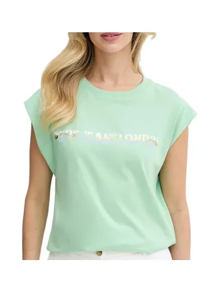 T-shirt Vert Femme Pepe Jeans Aurore 1