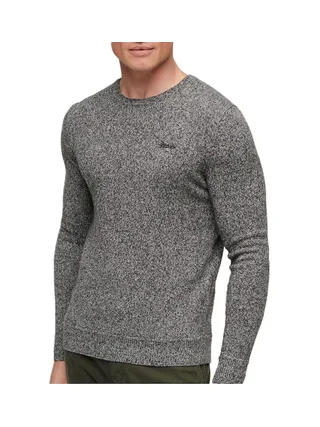 Pull Gris Chiné Homme Superdry Essential Slim Fit Jumper 1