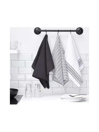 Lot De 3 Torchons Imprimé Noir Today Essential 2