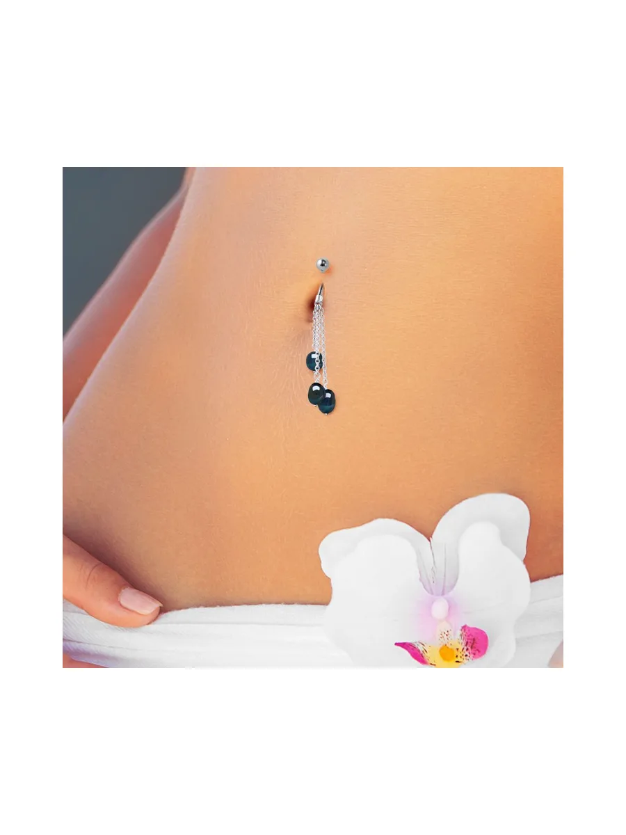 Piercing Véritables Perles de Culture d'Eau Douce Baroques 6-7 mm — Argent 925 Millièmes Rhodié 2