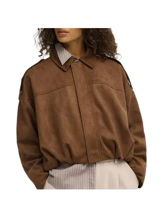 Veste en Suédine Marron Femme Only Amber 1