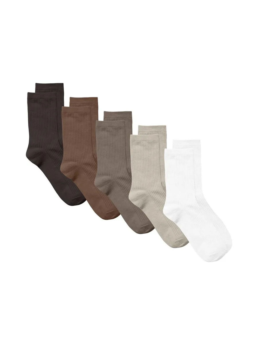 Pack 5 Paires de Chaussettes Beige/Marron/Noir Femme Vero Moda Klara 2