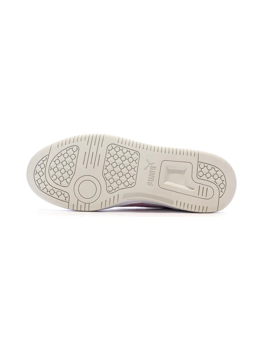 Baskets Ecru/Rose Fille Puma Rebound V6 Lo Cord 6