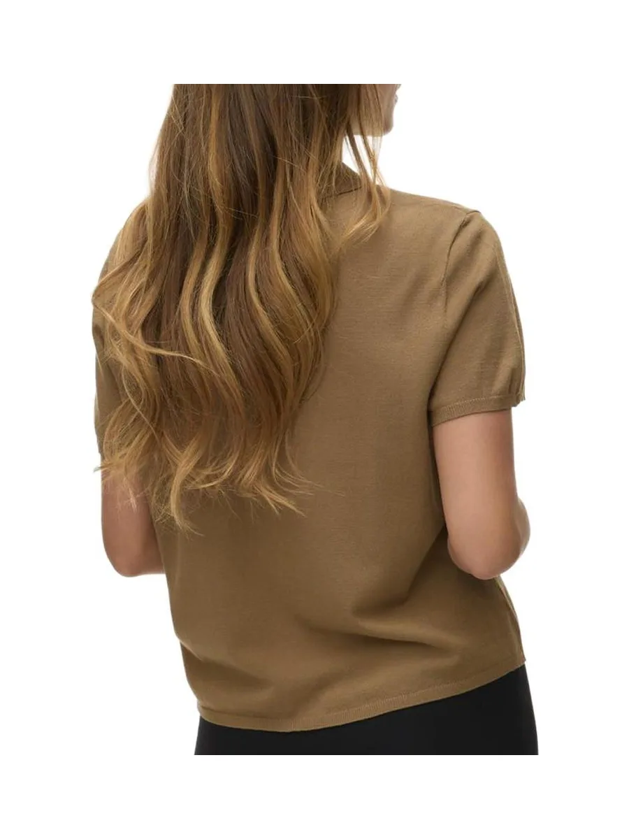 Polo Marron Femme Vero Moda Lenny 3