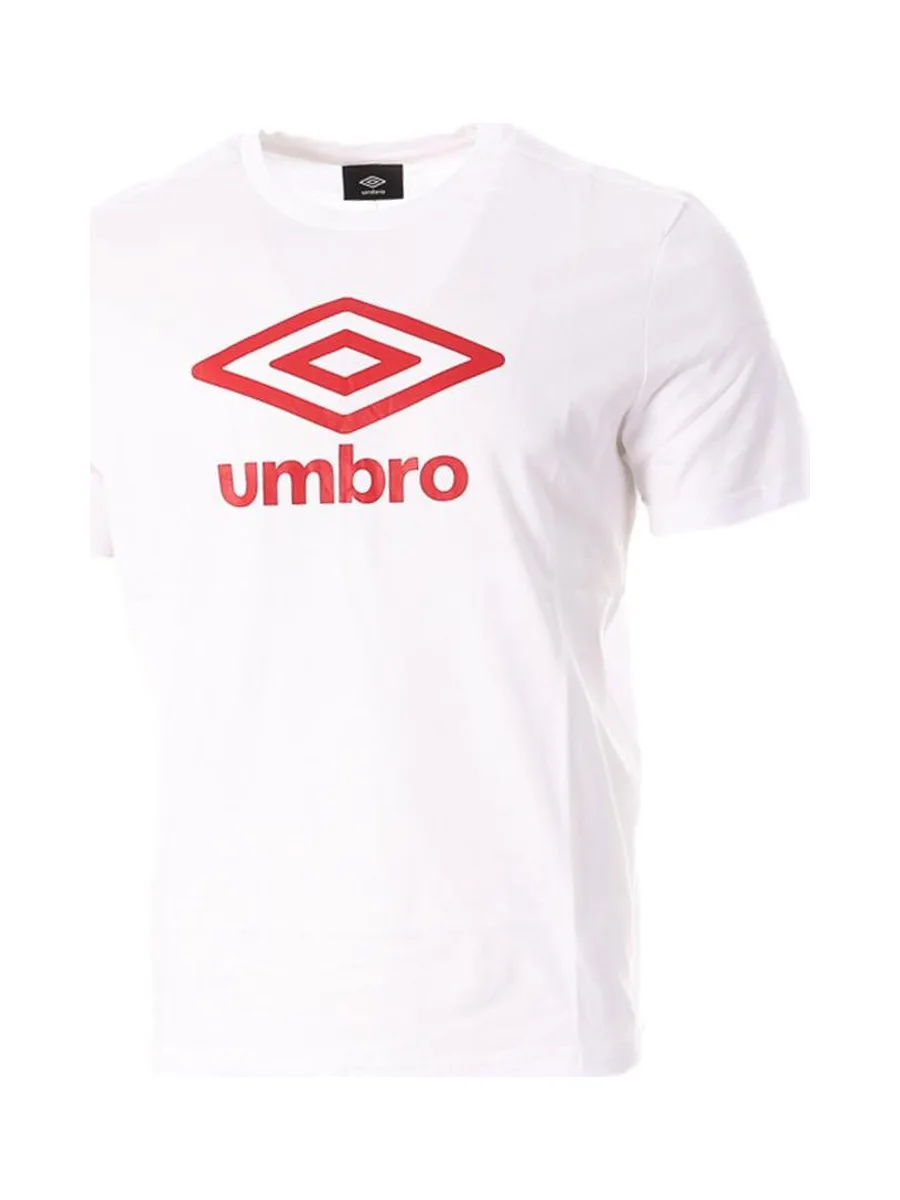 T-shirt Blanc/Rouge Homme Umbro Net 729280 2