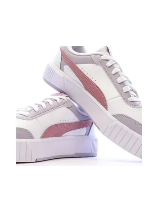 Baskets Blanches/Roses Fille Puma Carina Mia 7