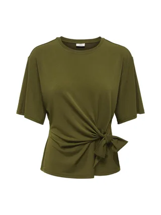 T-Shirt Vert Olive Femme JDY Dea Life 1