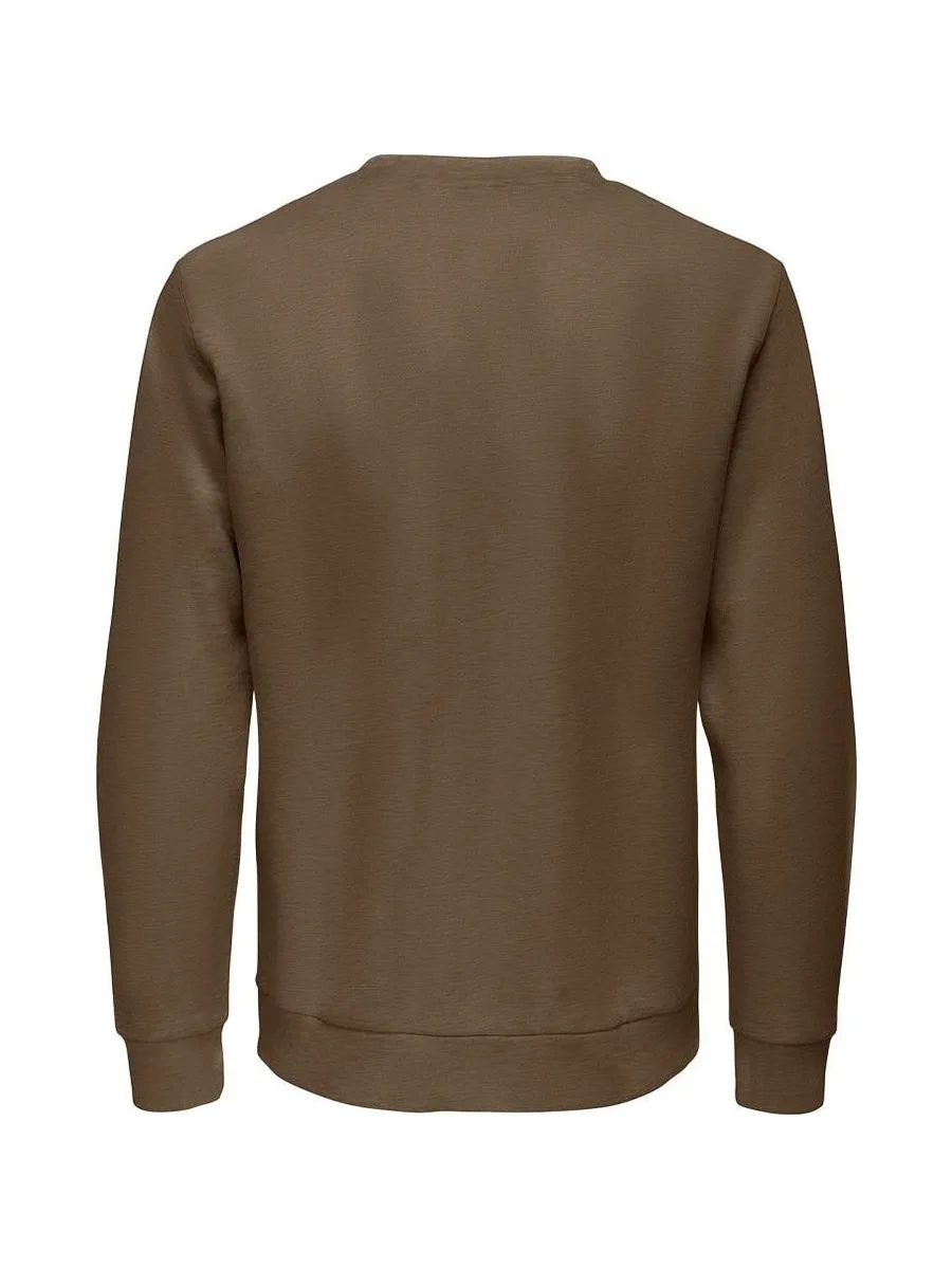 Sweat Marron Homme Only & Sons Chase 3