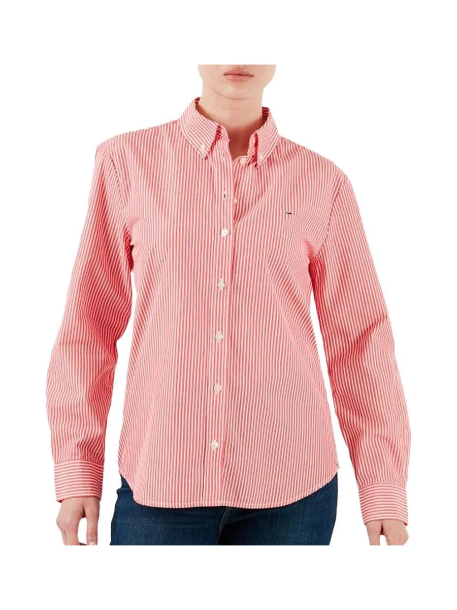 Chemise Rayure Rouge Femme Tommy Hilfiger Pinstripe 2