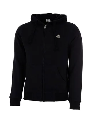 Sweat zippé Noir Homme Schott Badge 1