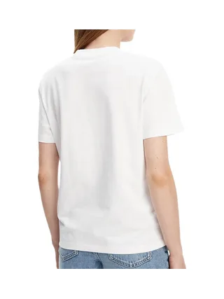 T-shirt Blanc Femme Calvin Klein Jeans Ss 20s Classic Logo 2