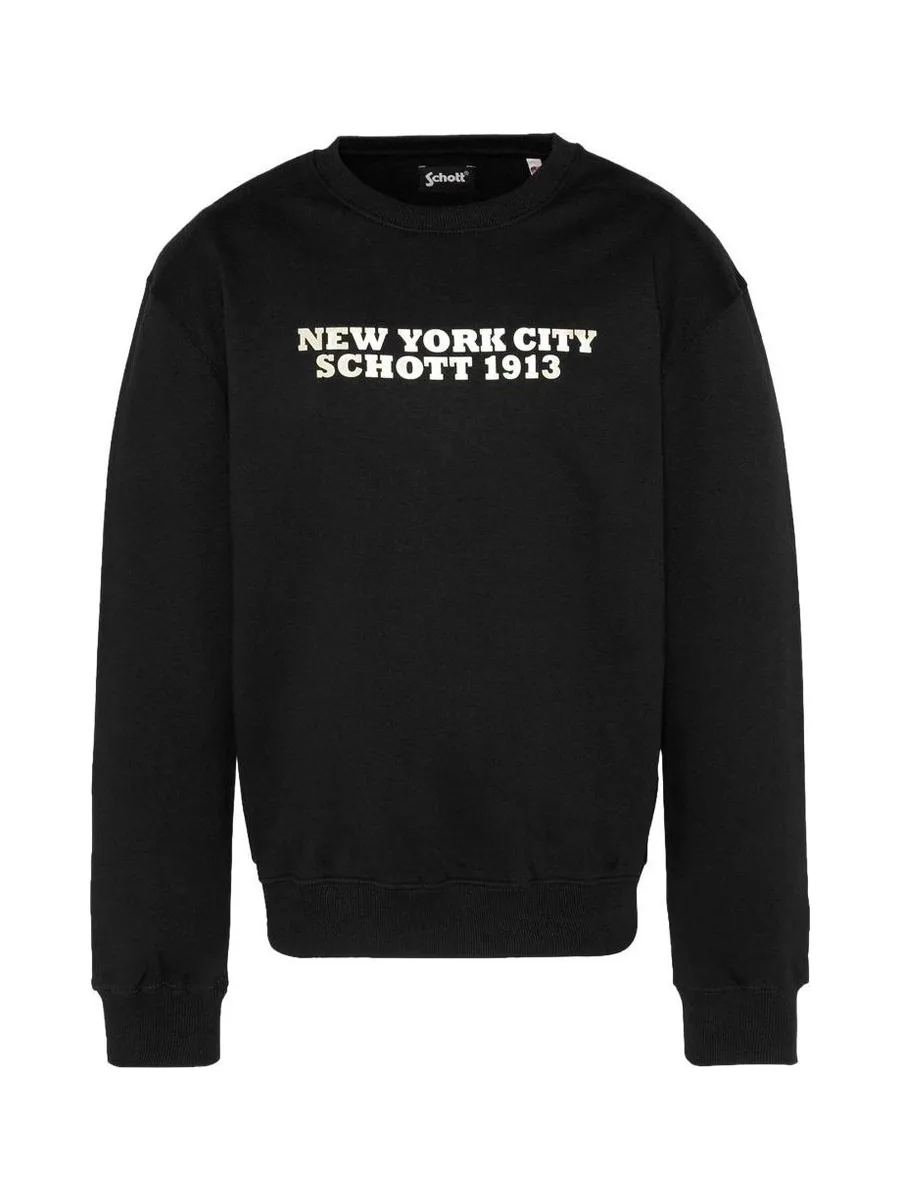 Sweat Noir Homme Schott SW1913 2
