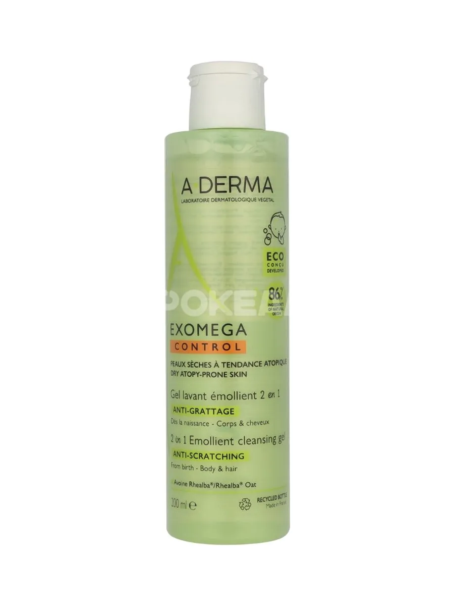 A-Derma Exomega Control Emollient Cleansing Gel 2 in 1 200ml 1
