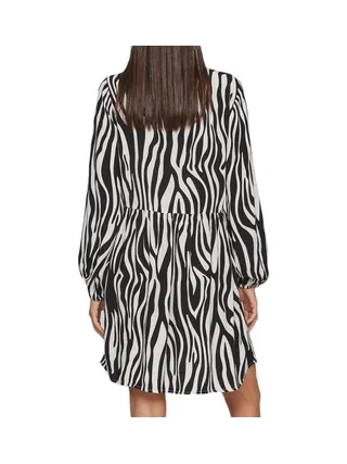 Robe Noire/Blanche à Motifs Femme Vila Vifini 2