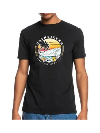 T-Shirt Noir Homme Quiksilver Qssurfclub 1