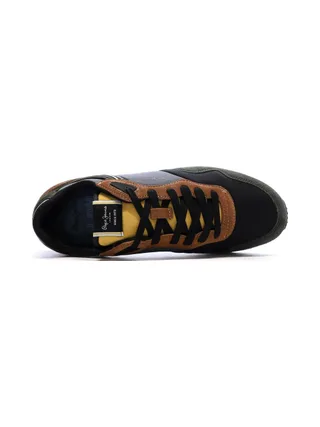 Baskets Marine/Kaki/Rouge Homme Pepe jeans Brit Road M 4