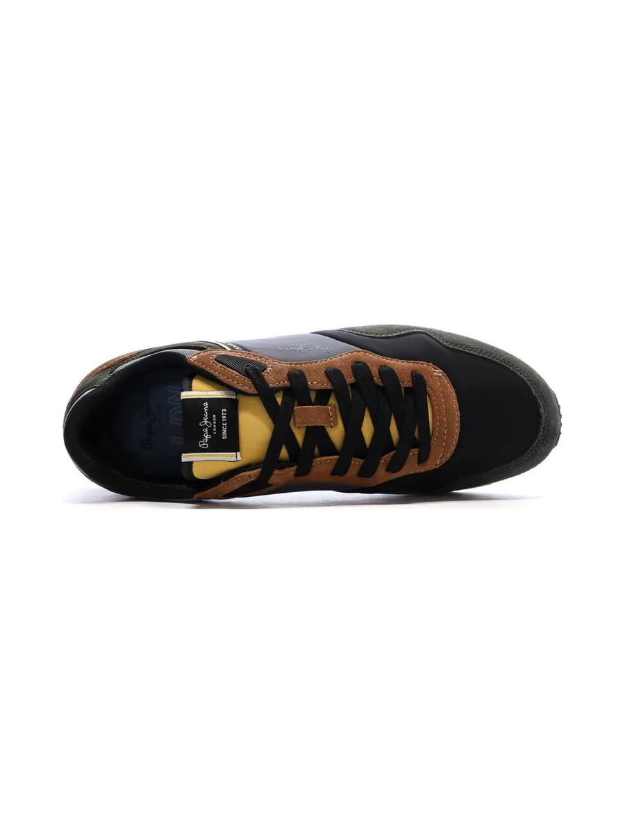 Baskets Marine/Kaki/Rouge Homme Pepe jeans Brit Road M 5